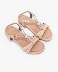 Sandal Xẹp Hạnh Dung Quai Chữ T Phối Đá Sang Trọng HD1177AV