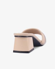 Dép Cao Gót Hạnh Dung Gót Trụ Bản Ngang Xoàn HD12261AM