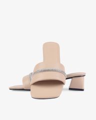 Dép Cao Gót Hạnh Dung Gót Trụ Bản Ngang Xoàn HD12261AM