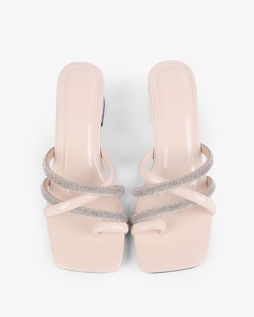 Dép Cao Gót Hạnh Dung Xỏ Ngón Gót Mica HD12264AM