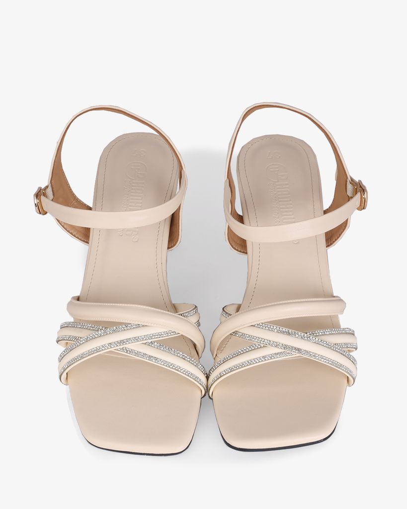 Sandal Cao Gót Hạnh Dung Quai Mảnh Đan Chéo HD12274AM