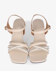 Sandal Cao Gót Hạnh Dung Quai Mảnh Đan Chéo HD12274AM