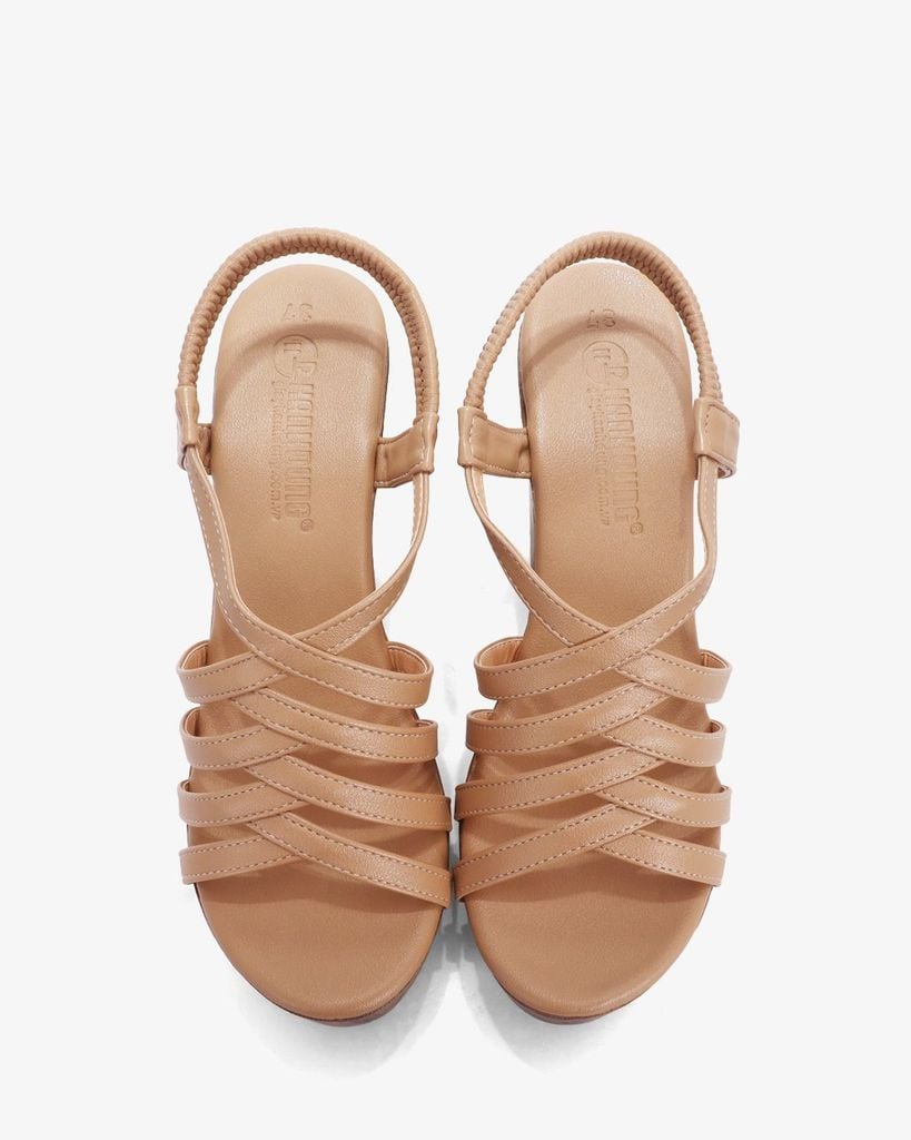 Sandal Cao Gót Hạnh Dung Quai Nhiều Dây Chéo HD12278AM