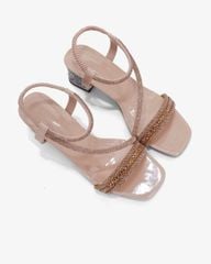 Sandal Cao Gót Hạnh Dung Đính Đá Nhiều Quai Chéo HD12282AM