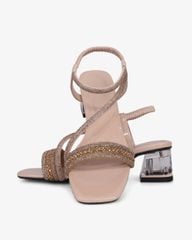 Sandal Cao Gót Hạnh Dung Đính Đá Nhiều Quai Chéo HD12282AM