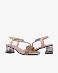 Sandal Cao Gót Hạnh Dung Đính Đá Nhiều Quai Chéo HD12282AM