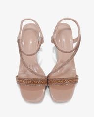 Sandal Cao Gót Hạnh Dung Đính Đá Nhiều Quai Chéo HD12282AM