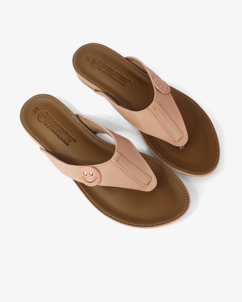 Dép Xẹp Hạnh Dung Kẹp Khóa Mặt Cười HD12283AM