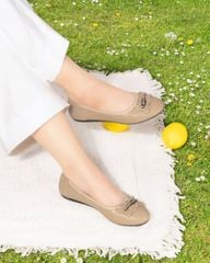 Giày Búp Bê Hạnh Dung Nơ Khóa Cách Điệu HD2225AX