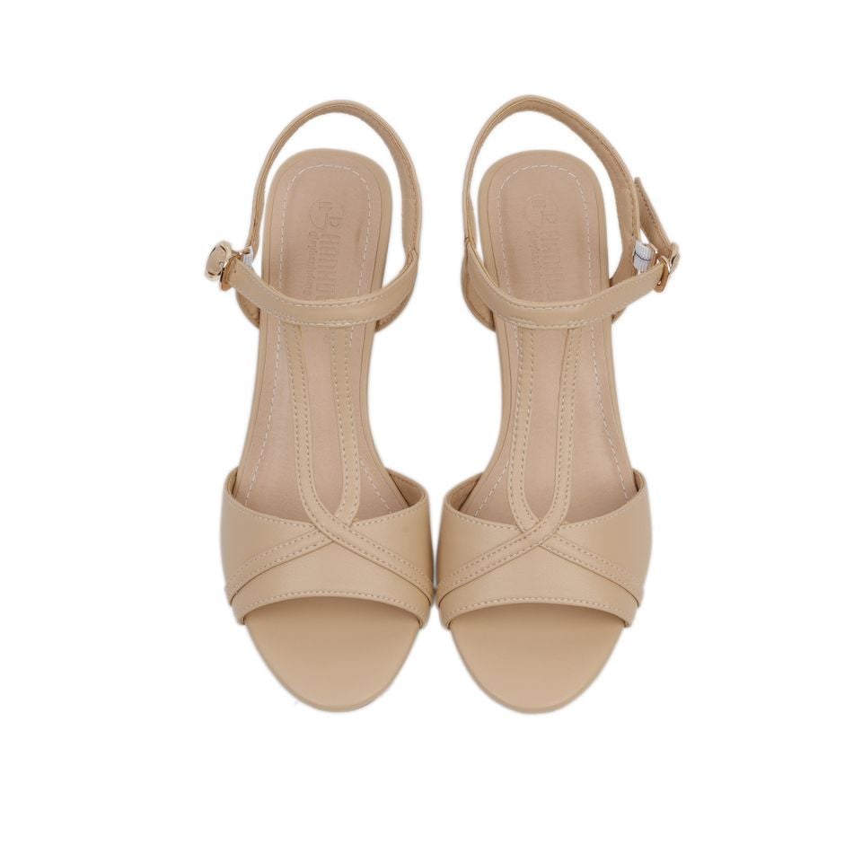 Sandal Cao Gót Hạnh Dung Bản Ngang Nối Dây HD27146BI