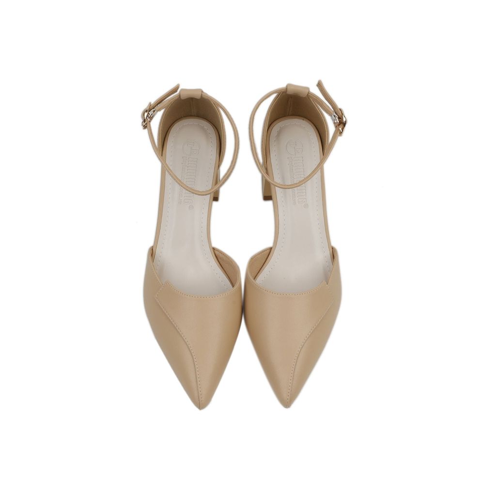 Sandal Cao Gót Hạnh Dung Bít Mũi Cách Điệu Bít Hậu HD27152BI