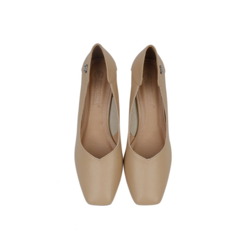 Giày Cao Gót Hạnh Dung Họa Tiết Nhỏ Sau Gót HD27157BI