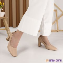 Giày Cao Gót Hạnh Dung Họa Tiết Nhỏ Sau Gót HD27157BI