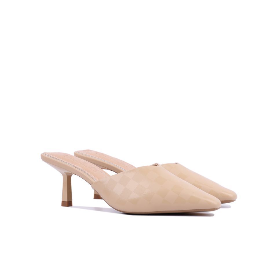 Dép Bít Mũi Hạnh Dung Họa Tiết Caro HD27205BI