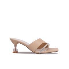 Dép Cao Gót Hạnh Dung Xỏ Ngón Cách Điệu HD27219BI