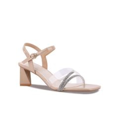 Sandal Cao Gót Hạnh Dung Phối Dây Trong HD27228BI