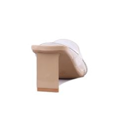Dép Cao Gót Hạnh Dung Quai Trong Phối Dây Xoàn HD27230BI