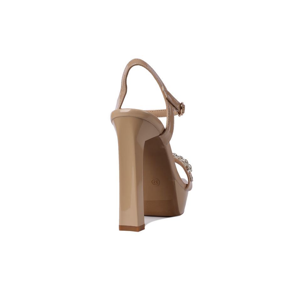 Sandal Cao Gót Hạnh Dung Quai Đính Dây Đá HD27239BI