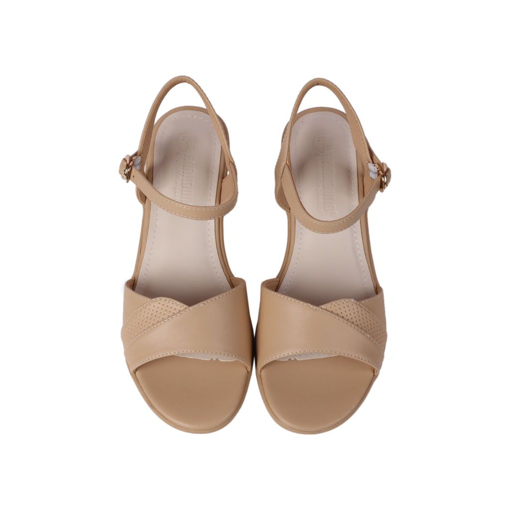 Sandal Xuồng Hạnh Dung Quai Bản Gợn Sóng HD27241BI