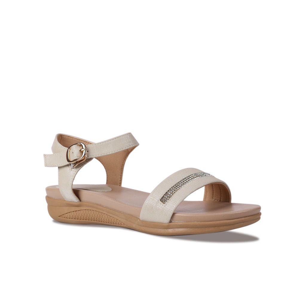 Sandal Đế Xuồng Hạnh Dung Quai Ngang Xoàn HD27243BI