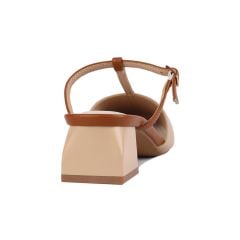 Dép Bít Mũi Hạnh Dung Quai T-Strap Trơn HD27245BI
