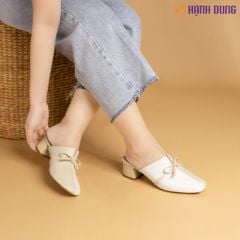 Dép Bít Mũi Hạnh Dung Nơ Mũi Vuông Cách Điệu HD27246BI