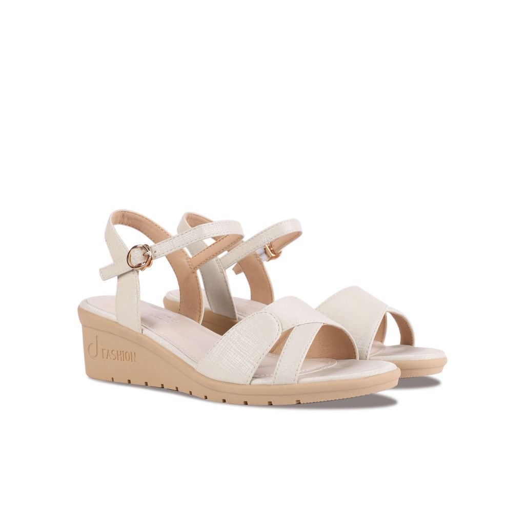 Sandal Xuồng Hạnh Dung Quai Bản Vân Cách Điệu HD27254BI
