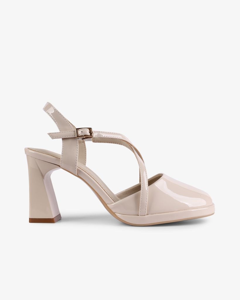 Sandal Cao Gót Hạnh Dung Dây Đan Chéo HD27257BI