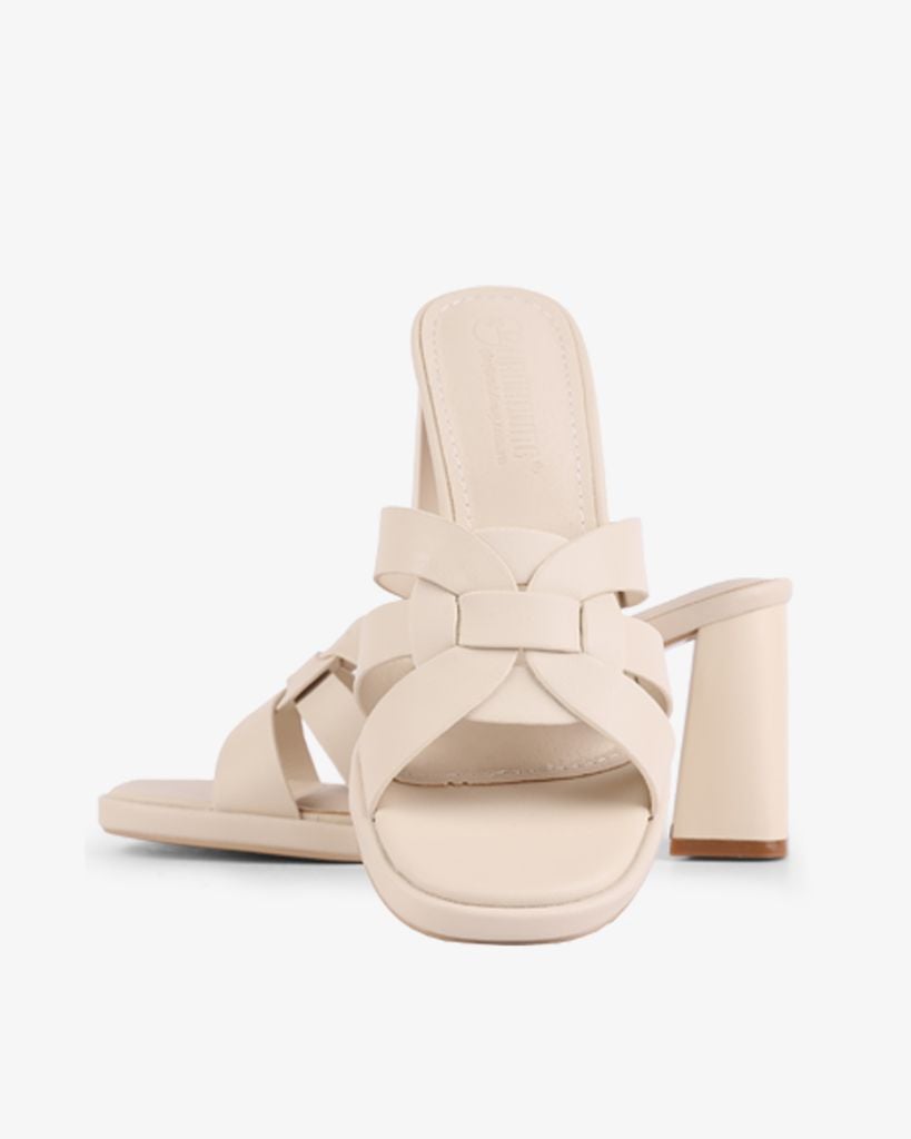 Dép Cao Gót Hạnh Dung Gót Trụ Quai Bản Luồn HD27259BI