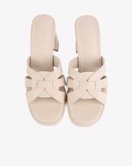 Dép Cao Gót Hạnh Dung Gót Trụ Quai Bản Luồn HD27259BI