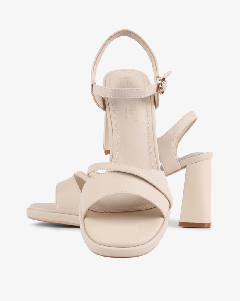 Sandal Cao Gót Hạnh Dung Gót Trụ Quai Ngang Chéo HD27260BI