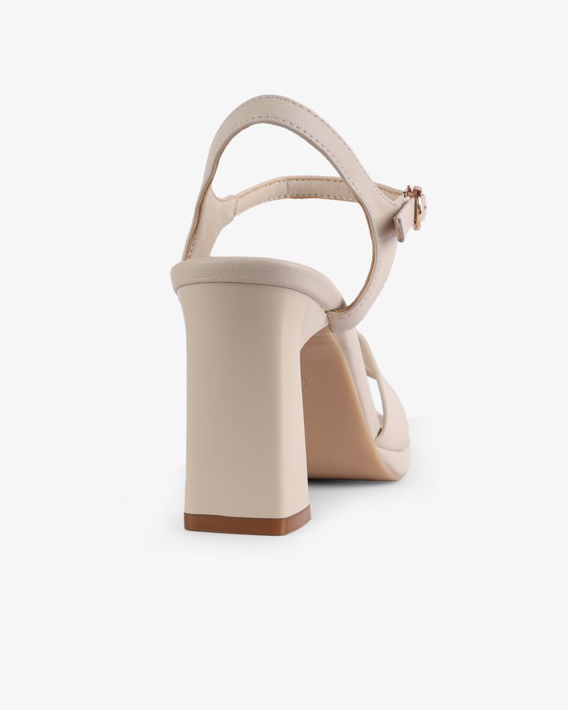 Sandal Cao Gót Hạnh Dung Quai Chữ H Gót Cách Điệu HD27261BI