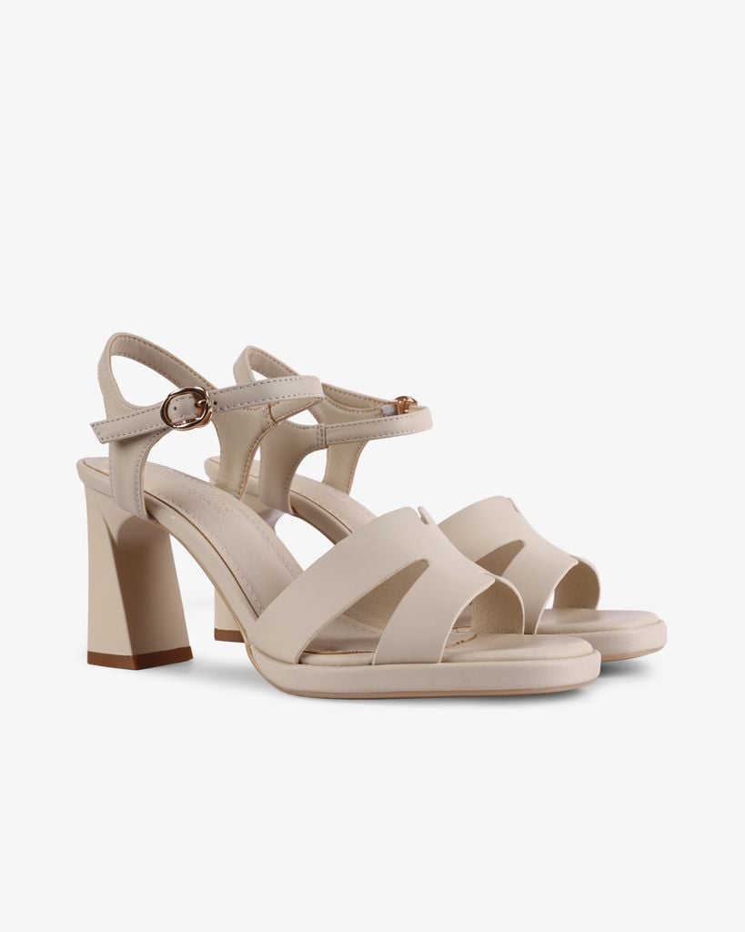 Sandal Cao Gót Hạnh Dung Quai Chữ H Gót Cách Điệu HD27261BI
