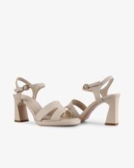 Sandal Cao Gót Hạnh Dung Quai Chữ H Gót Cách Điệu HD27261BI