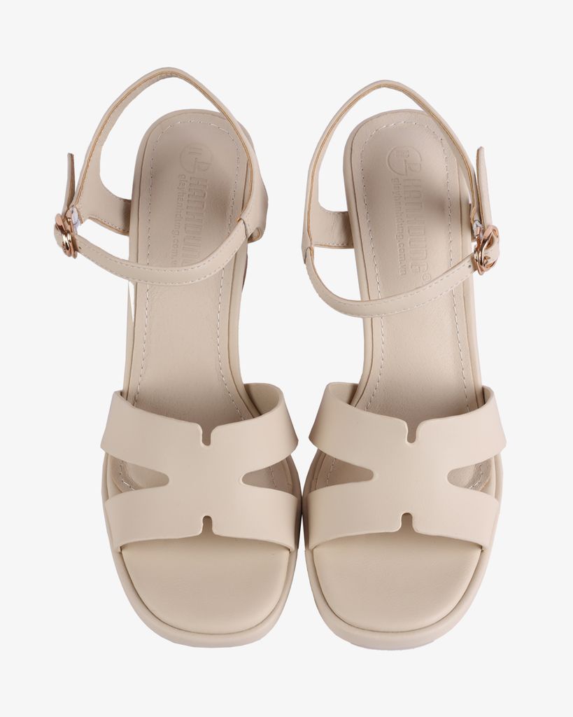 Sandal Cao Gót Hạnh Dung Quai Chữ H Gót Cách Điệu HD27261BI