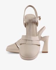 Sandal Cao Gót Hạnh Dung Quai T-Strap Mũi Tròn HD27262BI