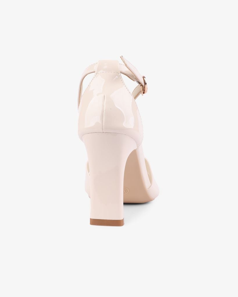 Sandal Cao Gót Hạnh Dung Bít Hậu Quai Bóng HD27267BI