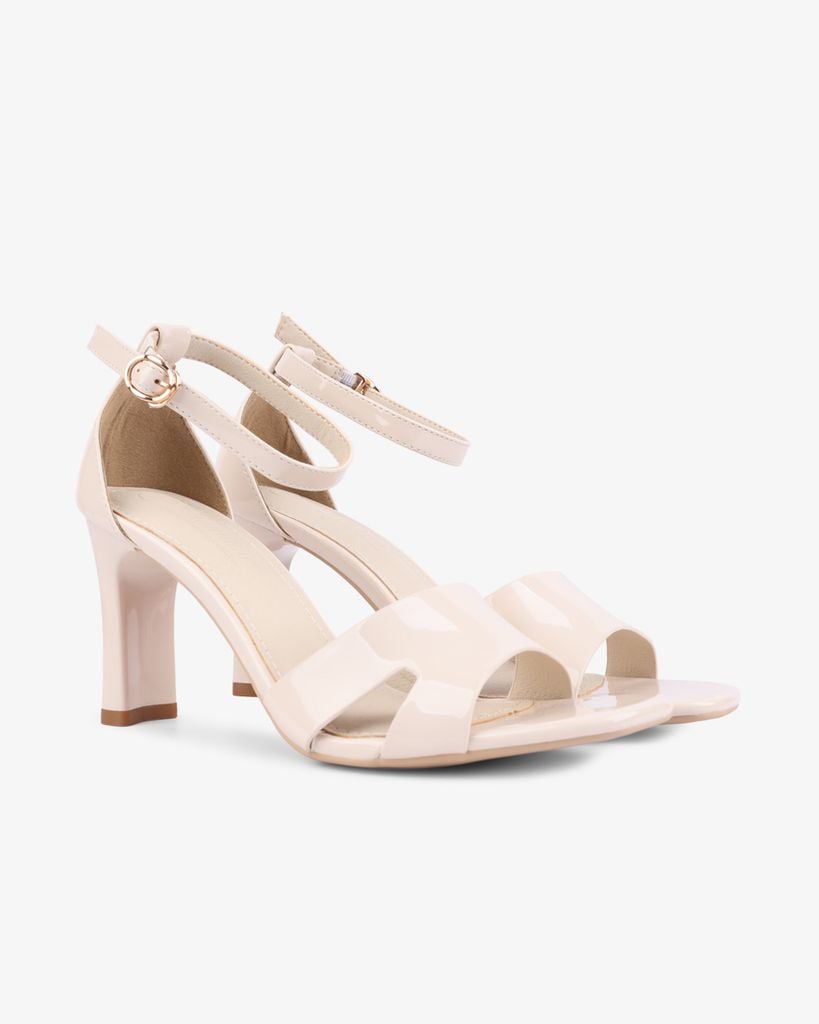 Sandal Cao Gót Hạnh Dung Bít Hậu Quai Bóng HD27267BI