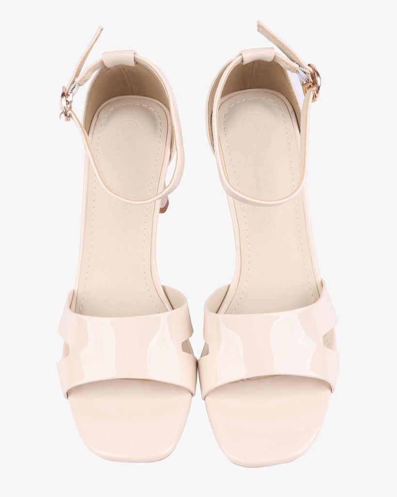 Sandal Cao Gót Hạnh Dung Bít Hậu Quai Bóng HD27267BI