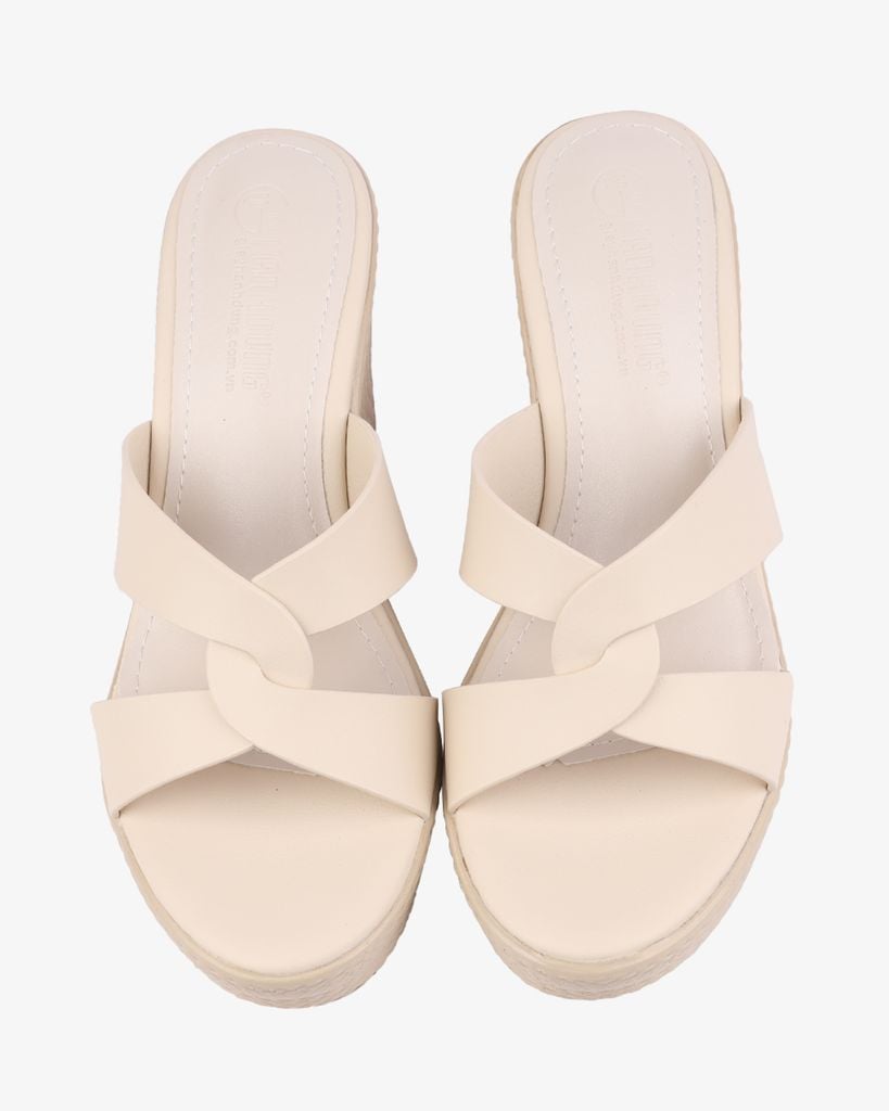 Dép Đế Xuồng Hạnh Dung Quai Luồn Chéo HD27269BI