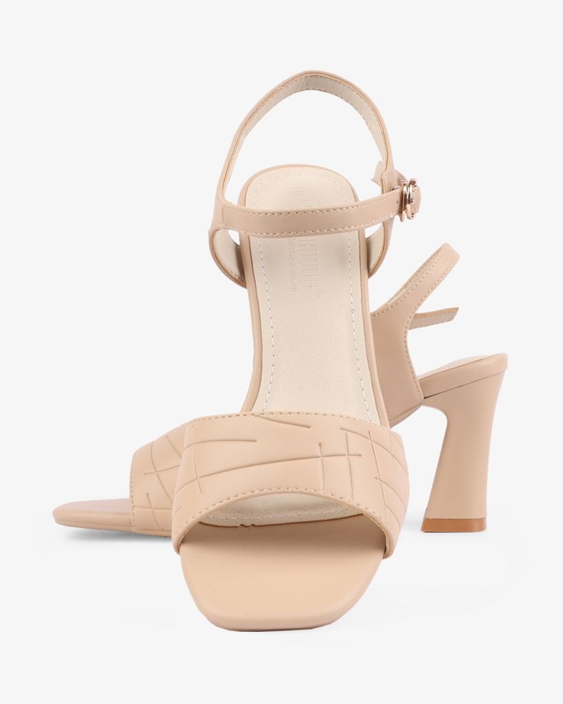 Sandal Cao Gót Hạnh Dung Quai Bản Cách Điệu HD27270BI