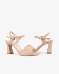 Sandal Cao Gót Hạnh Dung Quai Bản Cách Điệu HD27270BI