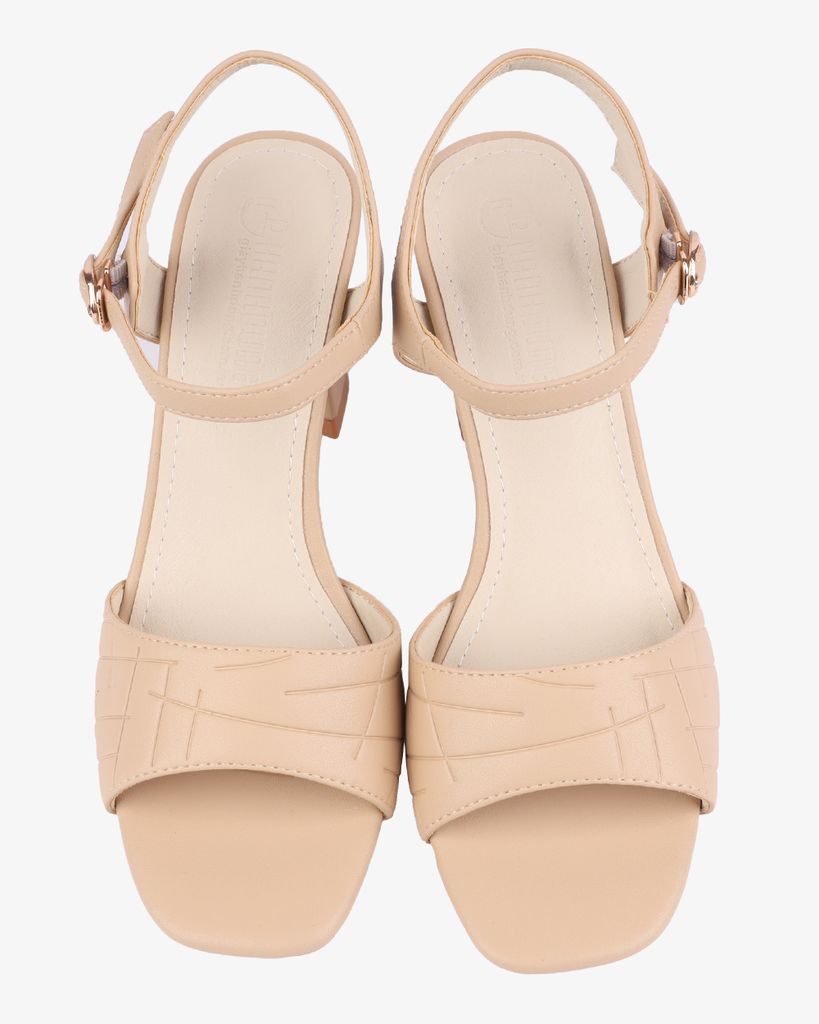 Sandal Cao Gót Hạnh Dung Quai Bản Cách Điệu HD27270BI