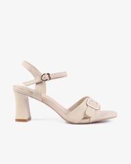 Sandal Cao Gót Hạnh Dung Quai Ngang Khóa Nịt HD27276BI