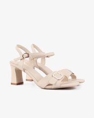Sandal Cao Gót Hạnh Dung Quai Ngang Khóa Nịt HD27276BI