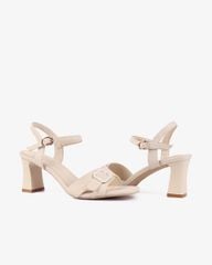 Sandal Cao Gót Hạnh Dung Quai Ngang Khóa Nịt HD27276BI