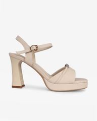 Sandal Cao Gót Hạnh Dung Bản Ngang Dây Khóa HD27283BI
