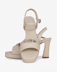 Sandal Cao Gót Hạnh Dung Bản Ngang Dây Khóa HD27283BI