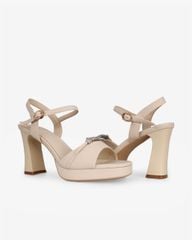 Sandal Cao Gót Hạnh Dung Bản Ngang Dây Khóa HD27283BI