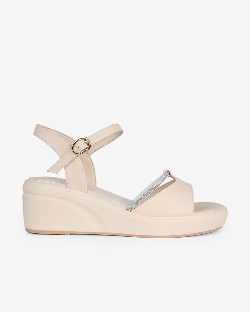 Sandal Đế Xuồng Hạnh Dung Quai Bản Dây Xoàn HD27285BI